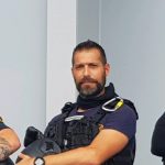 The man in the photo is Philippe Haensler, a Swiss firefighter. He rose to prominence after appearing on the French television show “Koh-Lanta” in 2018.